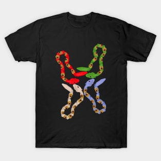 Retro Colorful Plastic Snakes T-Shirt